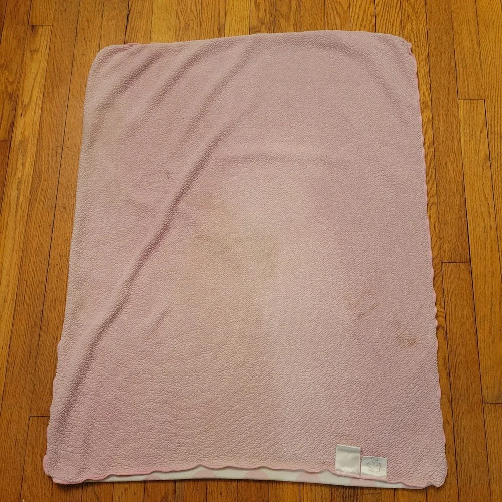 Hello Kitty Polka‎ Dot Baby Blanket Pink Reversible Soft Cozy Y2K Vintage Retro